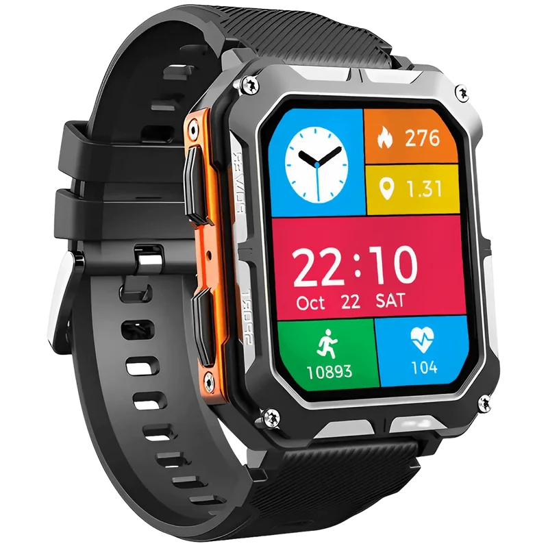 Robust Smartwatch med Pulsmonitor og Skridttæller