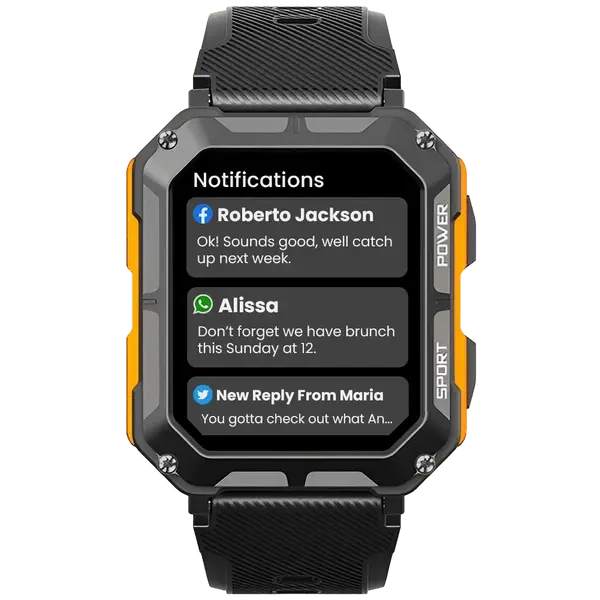 Robust Smartwatch med Pulsmonitor og Skridttæller