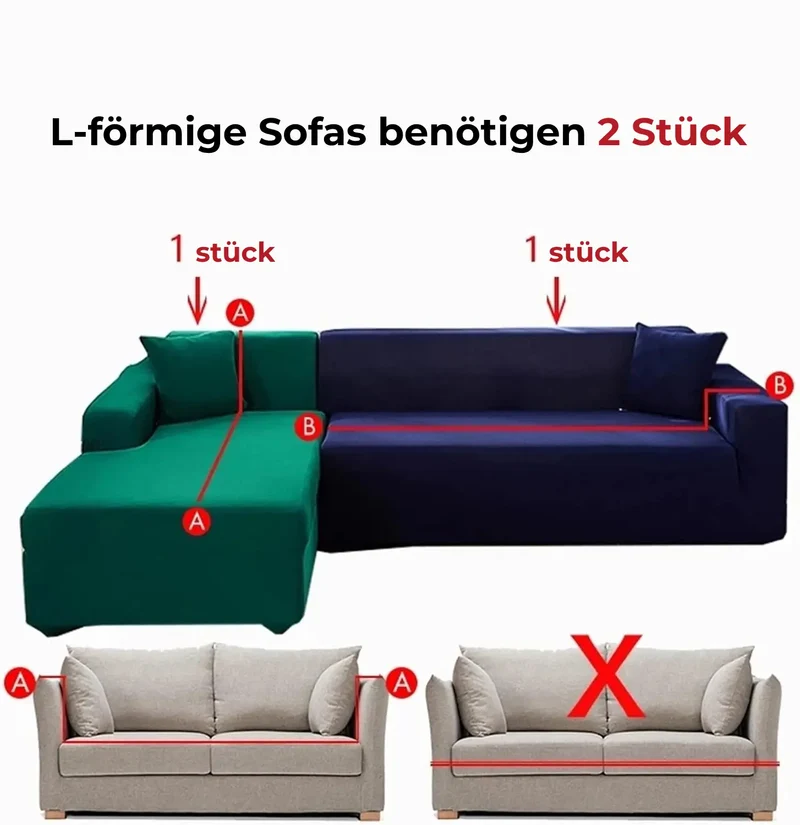 Elegant Sofaovertræk i strækbart velour til beskyttelse