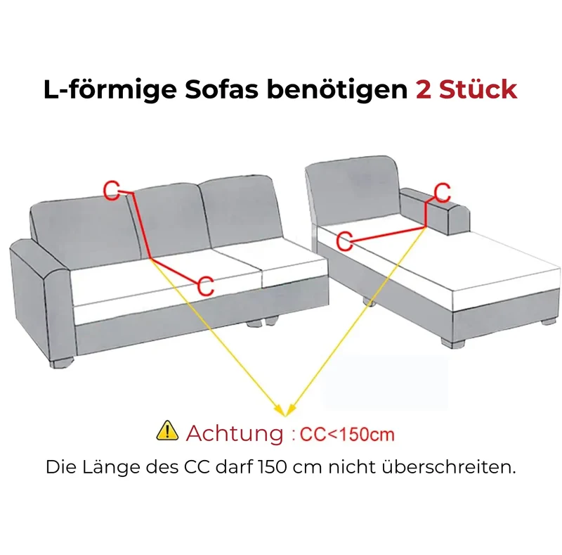 Elegant Sofaovertræk i strækbart velour til beskyttelse