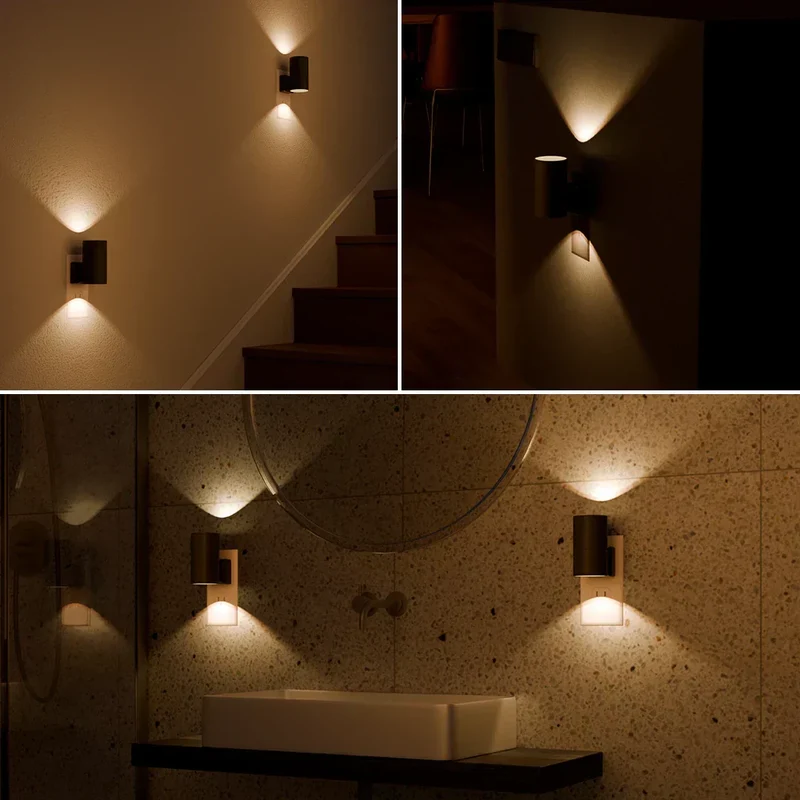 Justerbar natlampe med sensor – LumenGuard