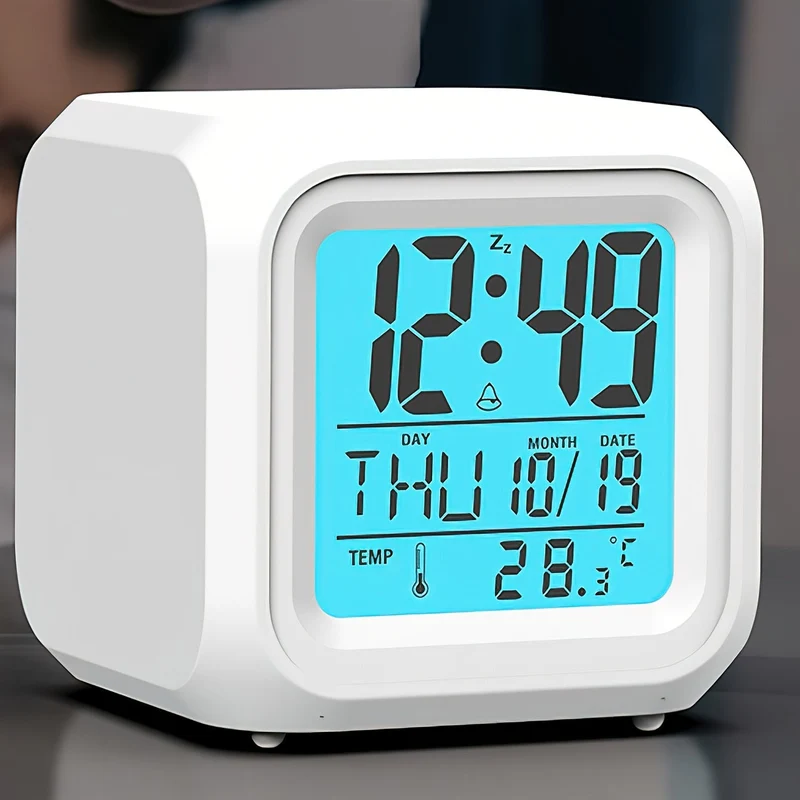 Digital LED Vækkeur – Temperaturvisning og Vejrudsigt, Stille Funktion