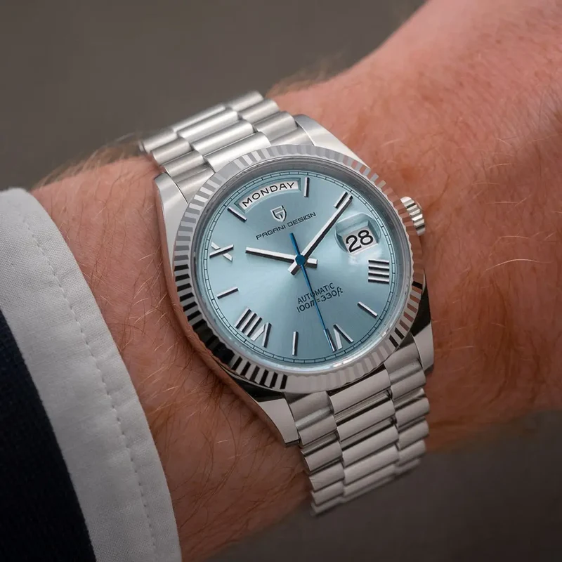 Automatisk Herreur i Stål – Kalenderfunktion, Elegant Design til Enhver Begivenhed