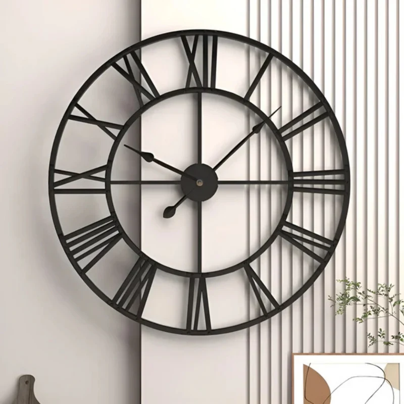 Stort Vægur i Moderne Design | 3D Effekt | Metal | Elegant Udseende