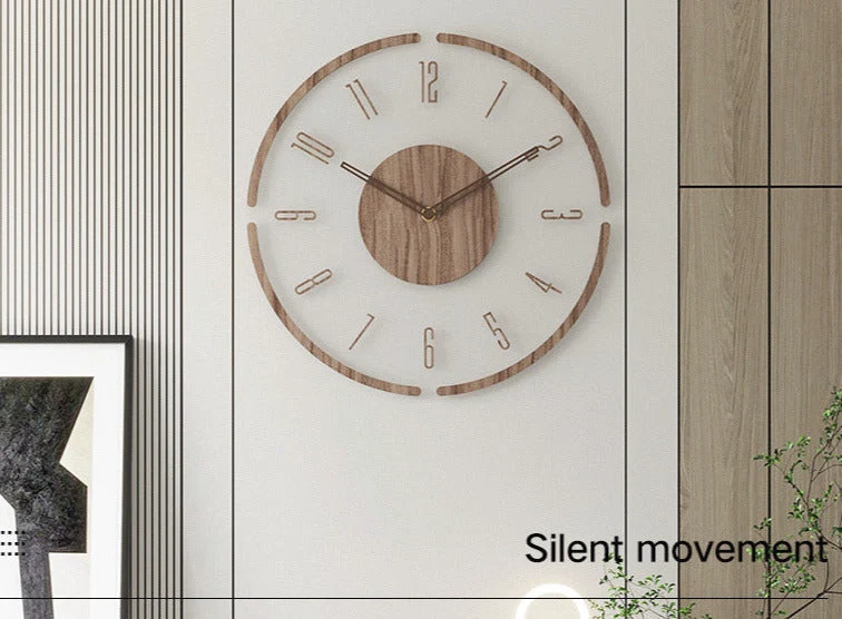 Vægur i træ med skandinavisk design