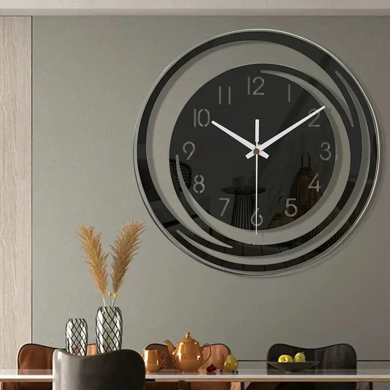Moderne Vægur i Sort Acryl - Skandinavisk Design