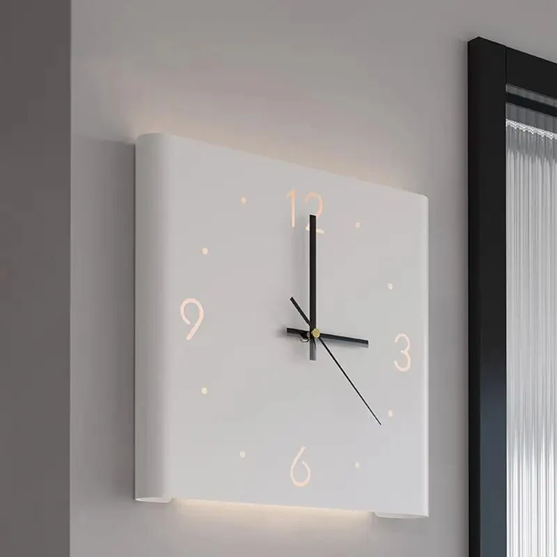 Vægur med Dobbelt Side | Minimalistisk Oplyst Design