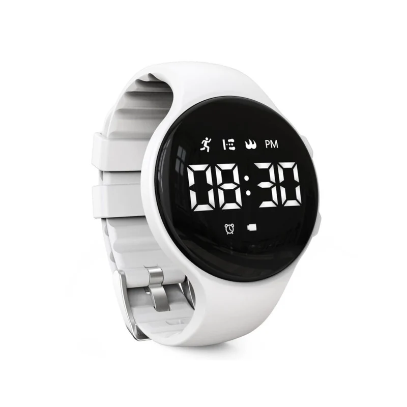 Digitalt LED Ur med Skridttæller og Vibrerende Alarm – Fitness Tracker til Børn