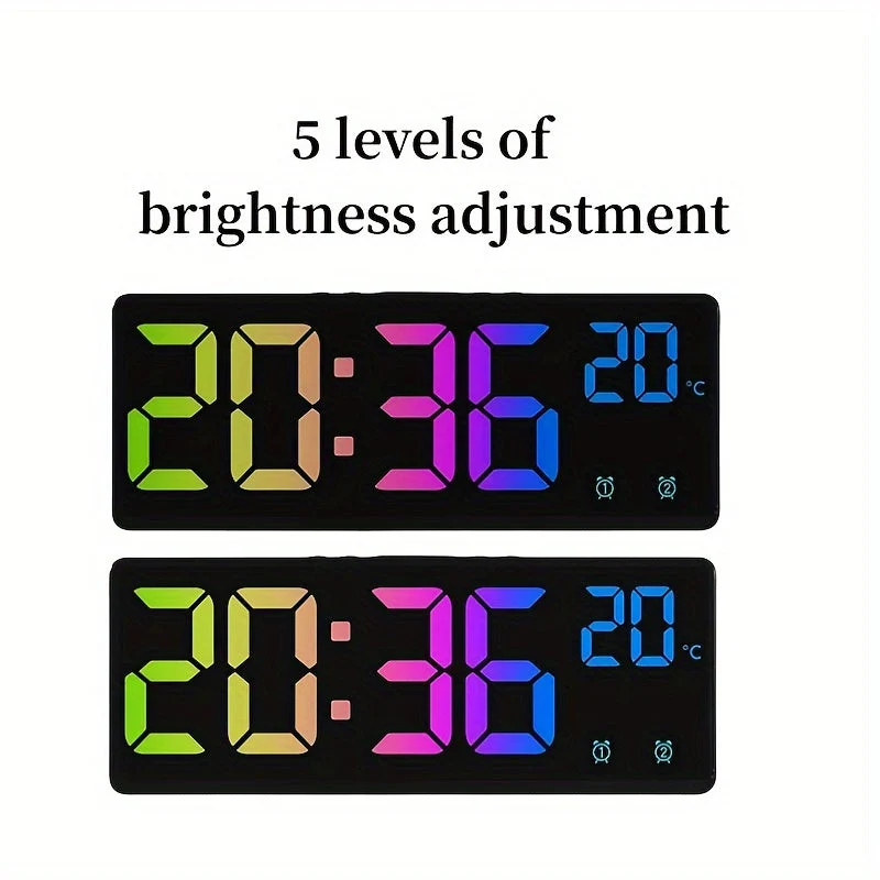 Digital Ur med RGB – Stemmekontrol, Dobbelt Alarm og Temperaturvisning