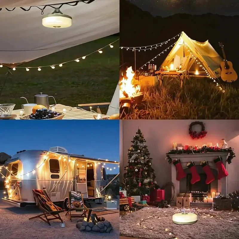 4-i-1 Sammenklappelig Campinglampe