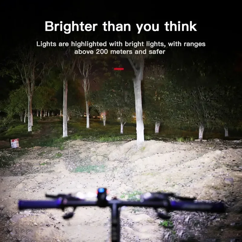Genopladeligt USB MTB Forlygter med Klart LED Lys