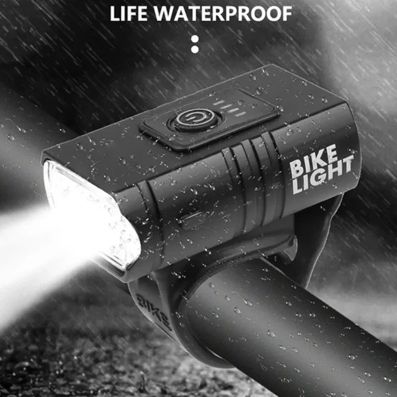 Genopladeligt USB MTB Forlygter med Klart LED Lys