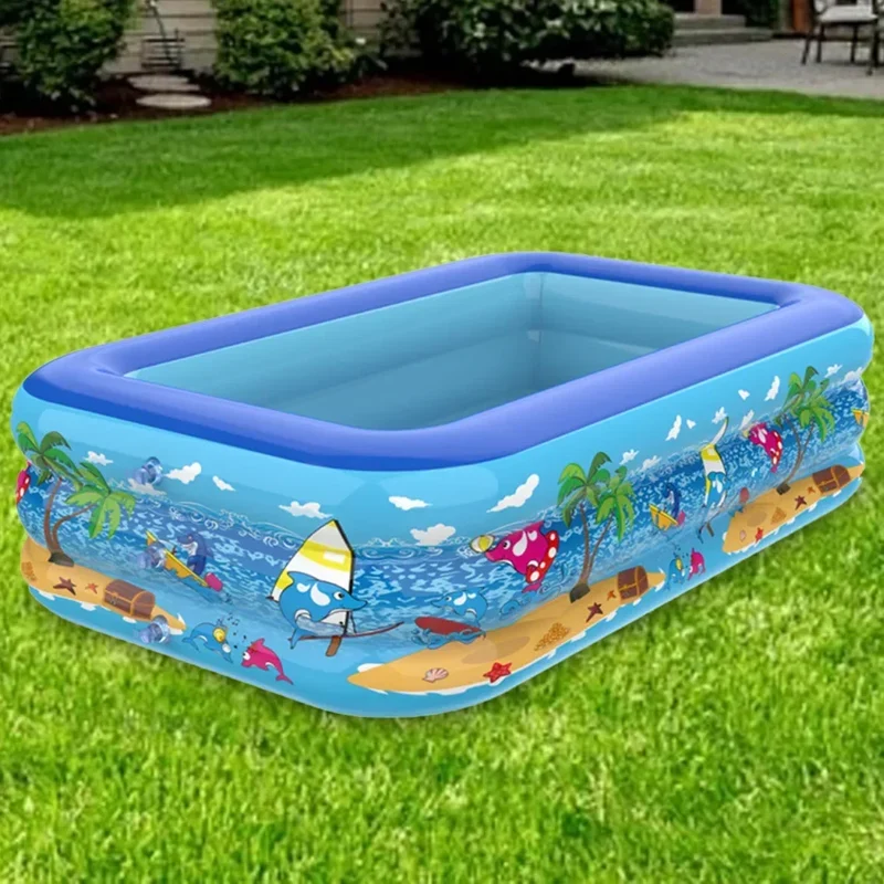Oppustelig Børnepool | 110–180 cm | Tykk PVC | Tegneserie Design til Have og Balkon