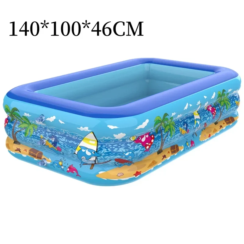 Oppustelig Børnepool | 110–180 cm | Tykk PVC | Tegneserie Design til Have og Balkon