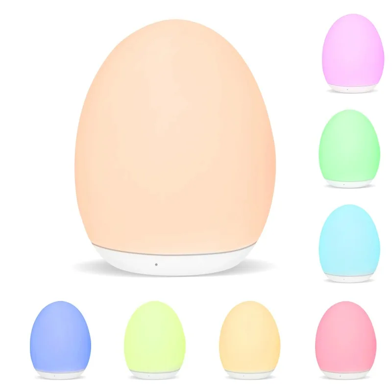 Luminescerende Nattelys med RGB og Varm Hvid – Berøringskontrol – 100 timers batteri – 12 × 10 cm – Børneværelse