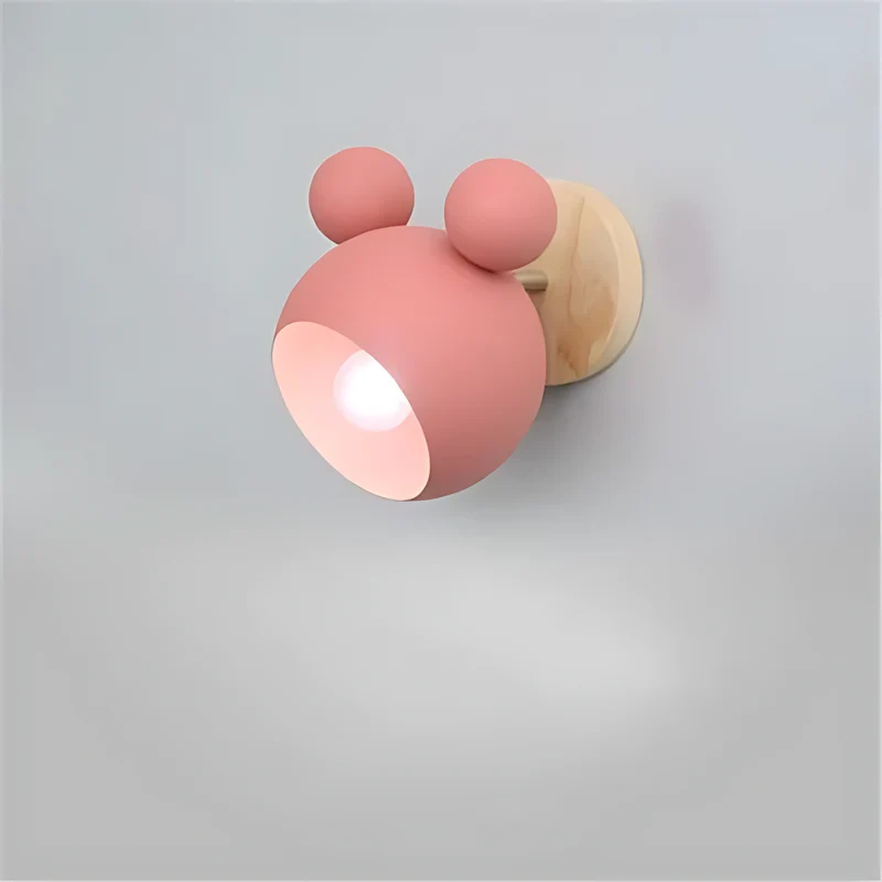 Nordeuropæisk Væglampe med LED i Mickey-form til Børneværelse