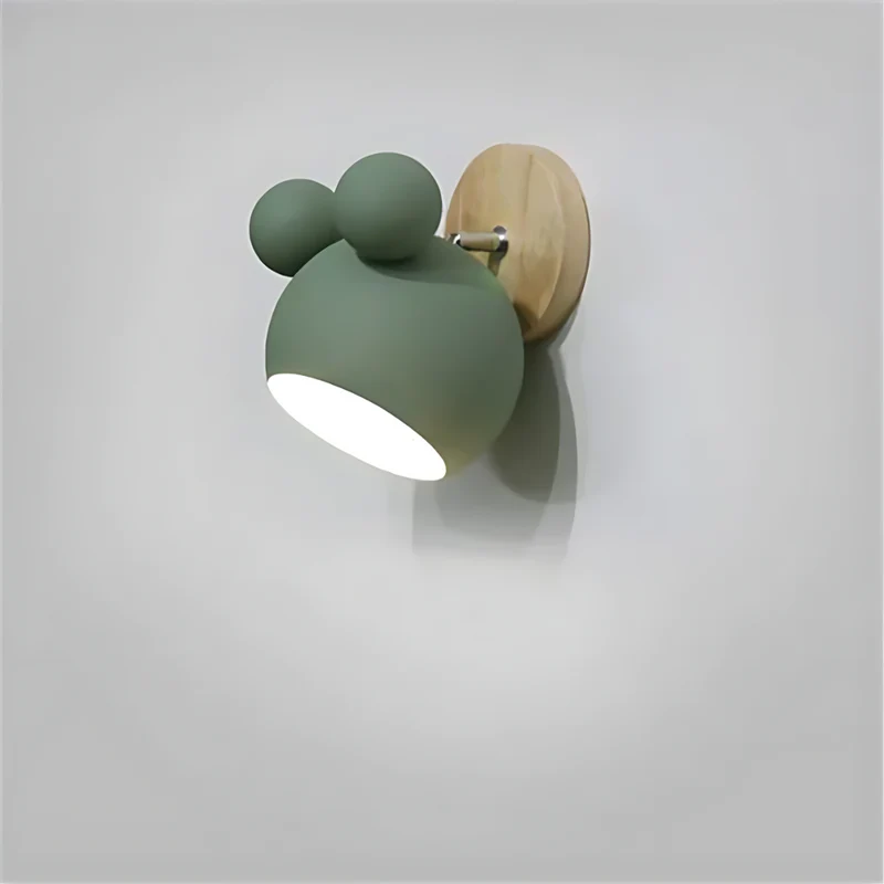 Nordeuropæisk Væglampe med LED i Mickey-form til Børneværelse