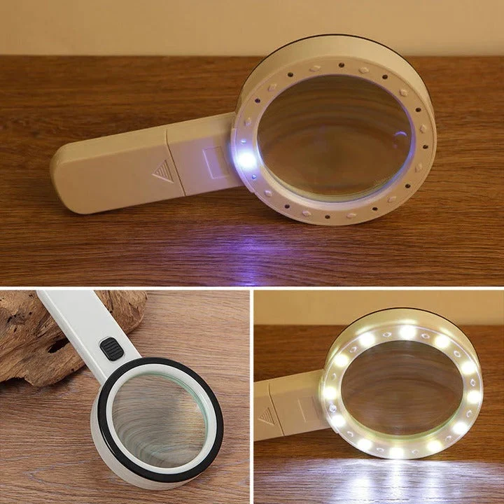 LED Lupe 30X med belysning til detaljeret inspektion