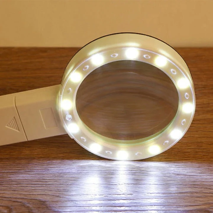 LED Lupe 30X med belysning til detaljeret inspektion