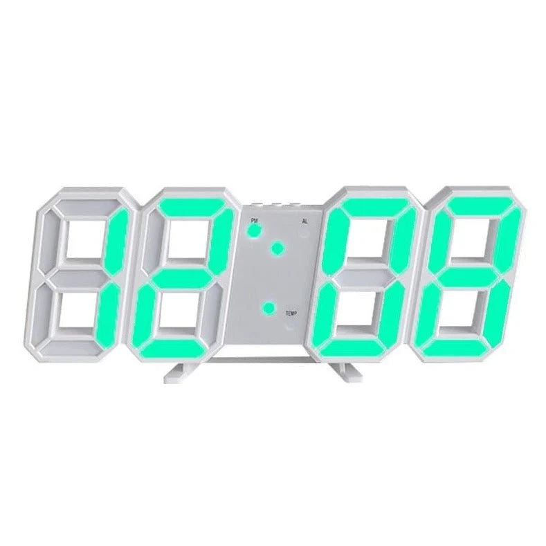 3D LED Vægur – Moderne Digitalur med Justerbar Belysning