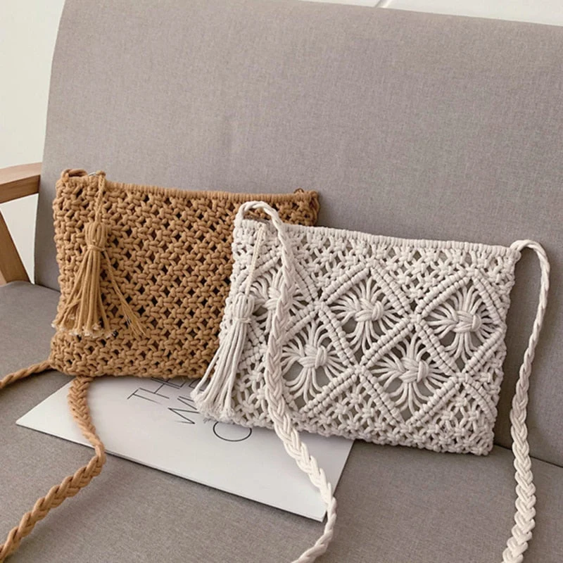 Håndtaske i vævet design fra Eindhoven – Elegant sommertaske til kvinder