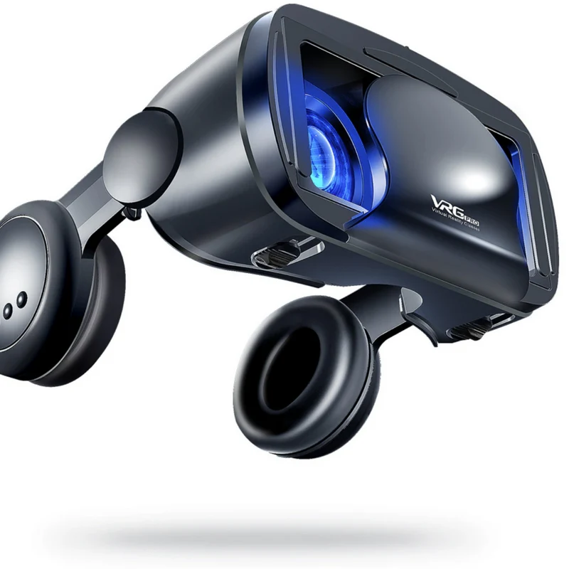 Smart VR Briller med Indbyggede Høretelefoner til iPhone og Android