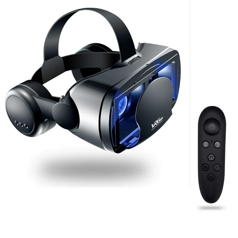 Smart VR Briller med Indbyggede Høretelefoner til iPhone og Android