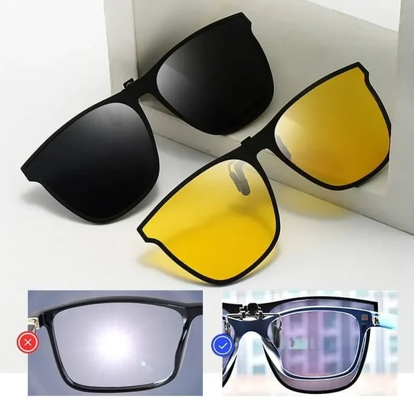 Clip-On Solbriller med Polariseret Linser | UV400 Stil og Antirefleksbeskyttelse