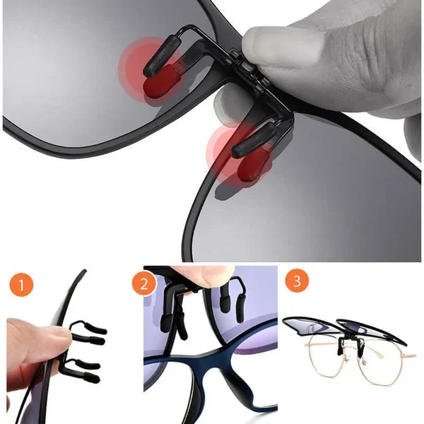 Clip-On Solbriller med Polariseret Linser | UV400 Stil og Antirefleksbeskyttelse