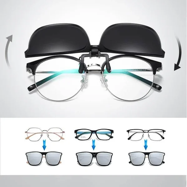 Clip-On Solbriller med Polariseret Linser | UV400 Stil og Antirefleksbeskyttelse