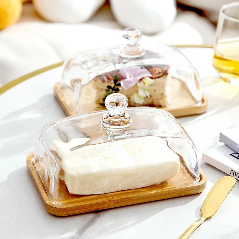 Smørskål i Træ og Glas – Elegant Design