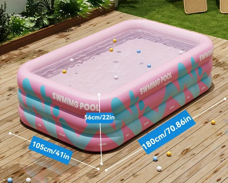 Opblæselig havebassin – holdbart PVC til sommerfester og familieunderholdning