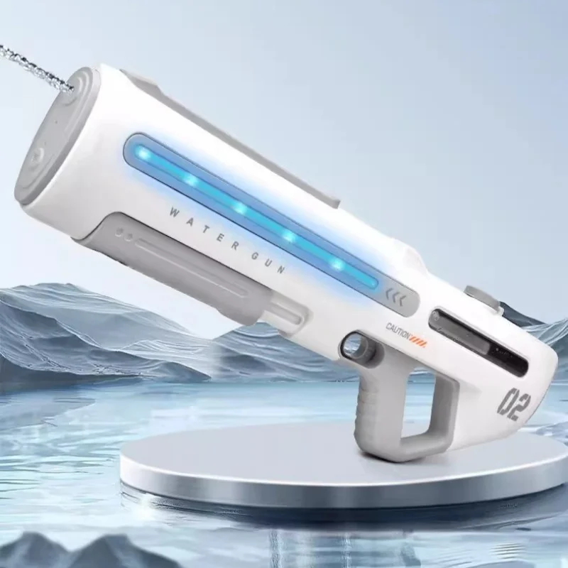 Kraftig Vandpistol med LED - Hvid eller Grå