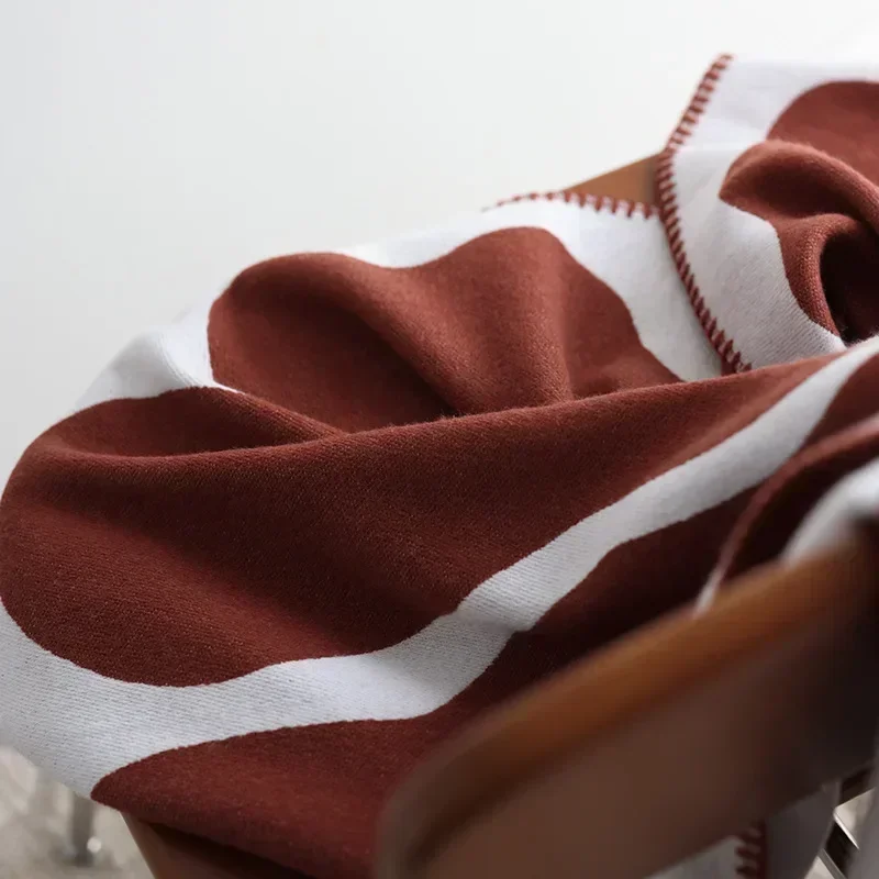 Manta i Jacquard med Faux Cashmere – Blød og Varm til Sofaen