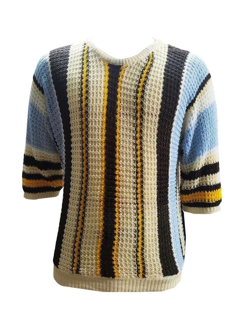 Stribet sweater – afslappet, komfortabel og luftig