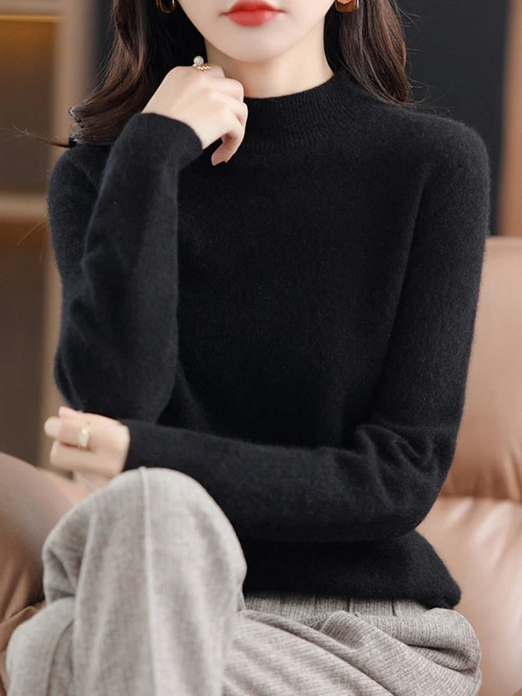 Lettere cashmere- og silke sweater | Let sweater til kvinder, egnet til alle årstider