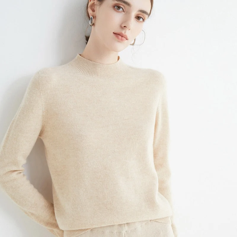 Lettere cashmere- og silke sweater | Let sweater til kvinder, egnet til alle årstider