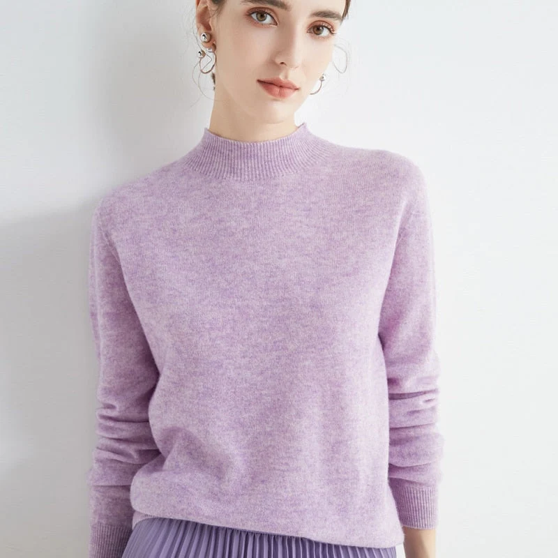 Lettere cashmere- og silke sweater | Let sweater til kvinder, egnet til alle årstider