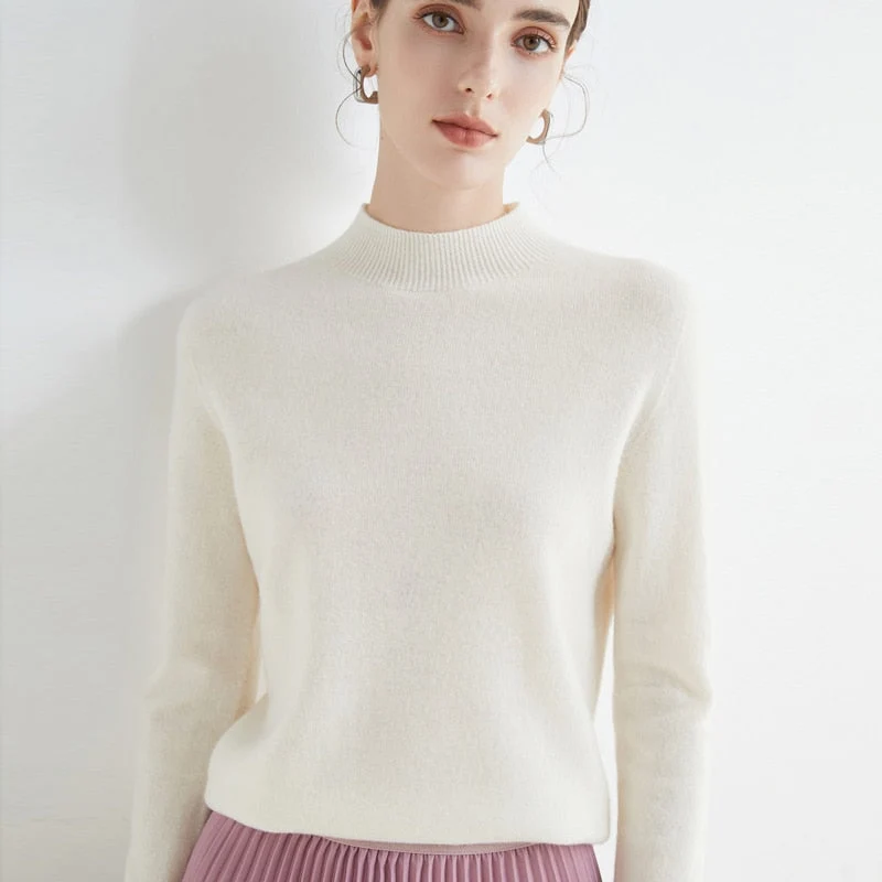 Lettere cashmere- og silke sweater | Let sweater til kvinder, egnet til alle årstider