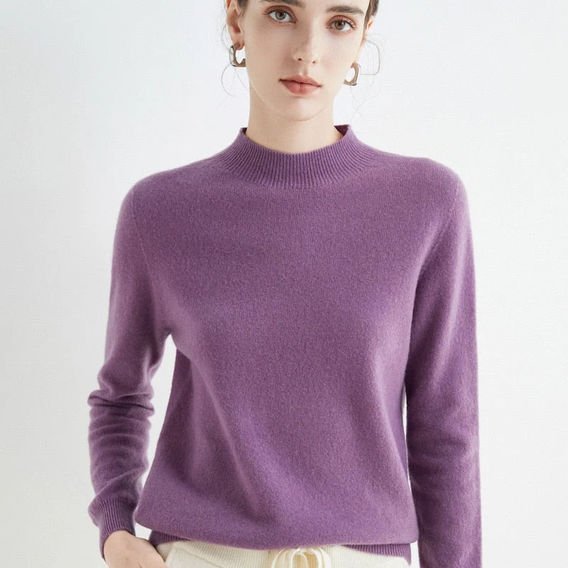 Lettere cashmere- og silke sweater | Let sweater til kvinder, egnet til alle årstider
