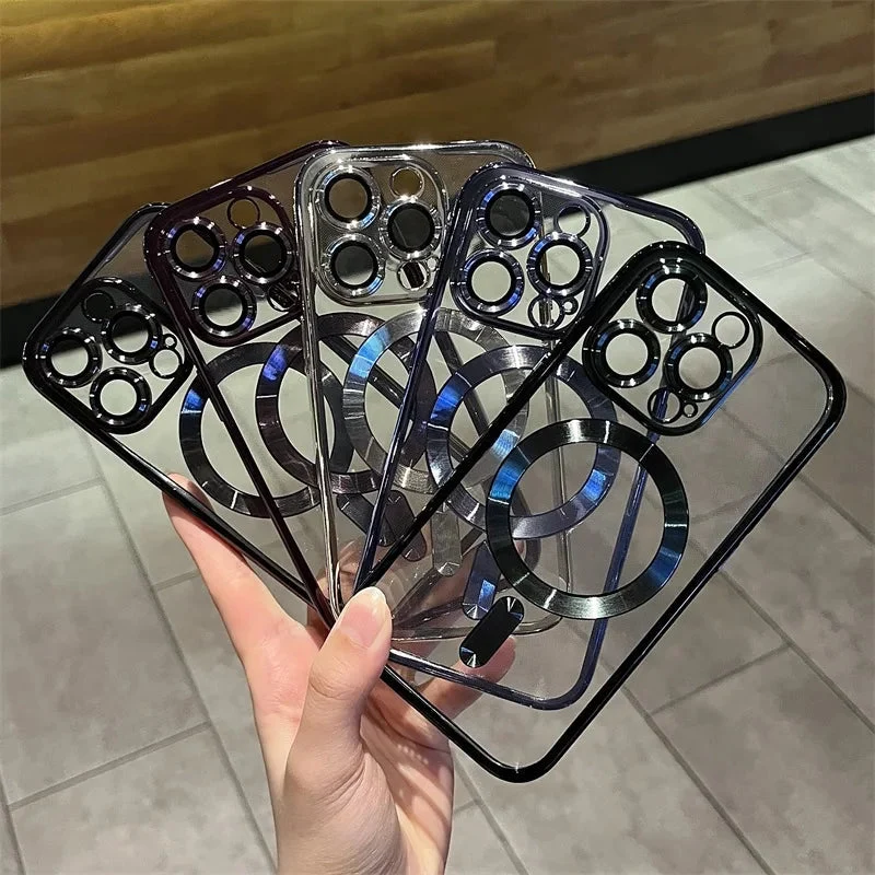 Magnetisk beskyttelse til telefon med metalfinish og ridsefri design