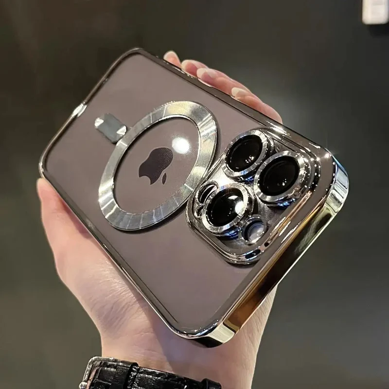 Magnetisk beskyttelse til telefon med metalfinish og ridsefri design