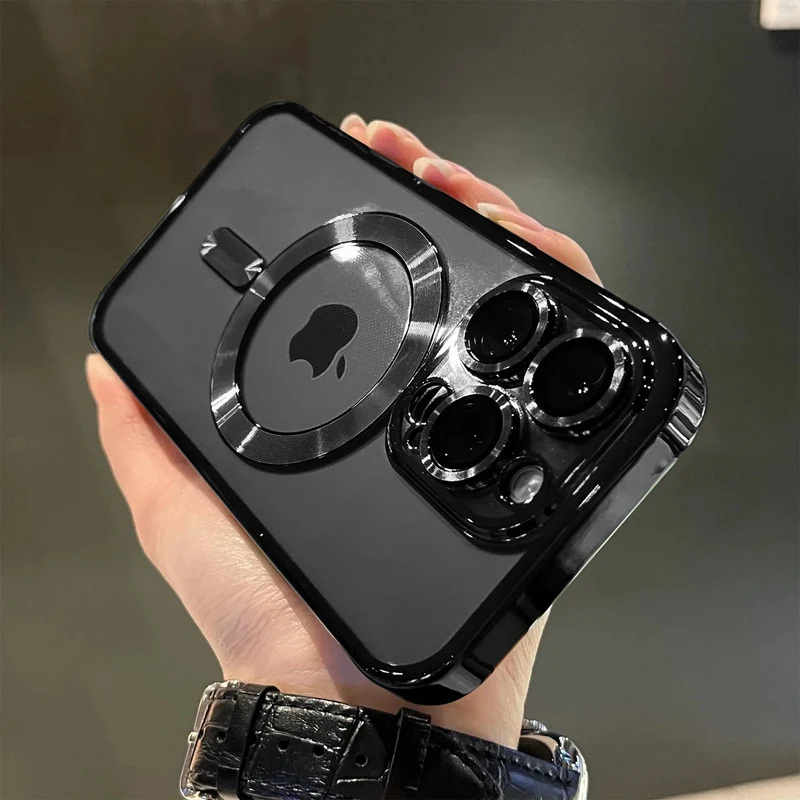 Magnetisk beskyttelse til telefon med metalfinish og ridsefri design