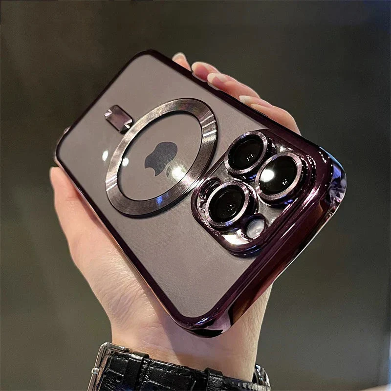 Magnetisk beskyttelse til telefon med metalfinish og ridsefri design