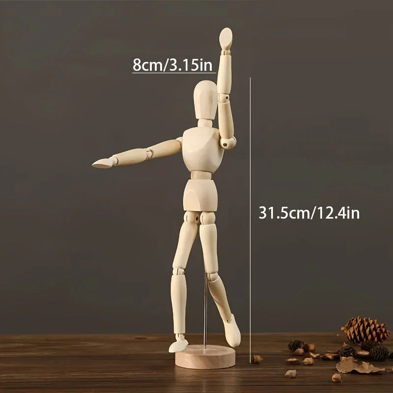 Kunstnerisk abrikostræ manikin – fleksibel og naturlig udseende