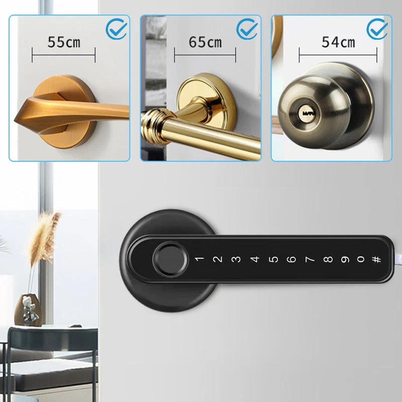 Smart Dørhåndtag med Fingeraftryk og Bluetooth App Kontrol