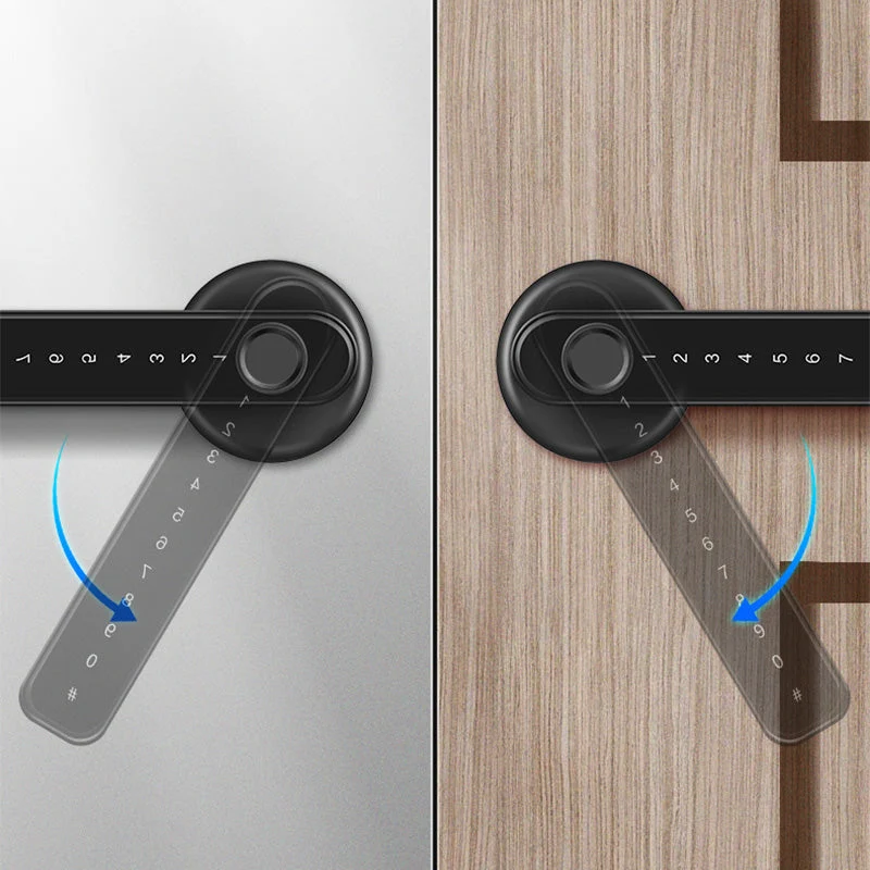 Smart Dørhåndtag med Fingeraftryk og Bluetooth App Kontrol