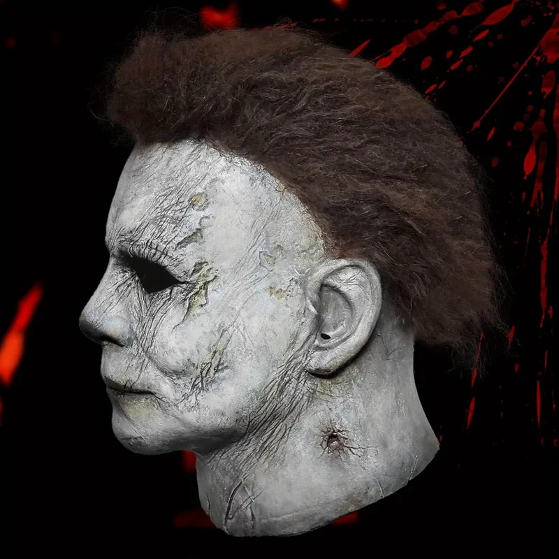 Halloween skræmmemaske med knivsæt - realistisk kostume til voksne