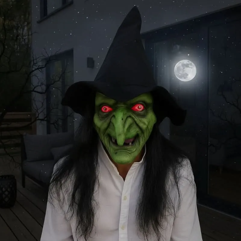 Elastisk og Realistisk Latex Halloween Maske til Voksne