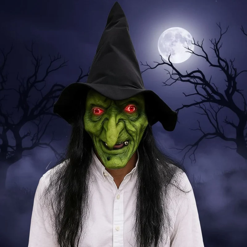 Elastisk og Realistisk Latex Halloween Maske til Voksne